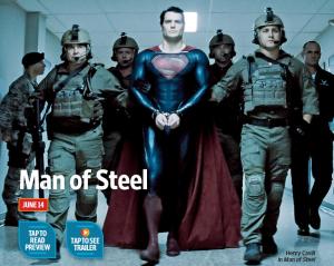 Superman levado pelo exército.