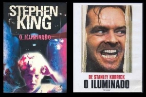 O Iluminado - Capa do livro e do filme de Stanley Kubrick.