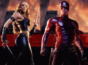 Jennifer Garner como Elektra e Ben Afflek como Demolidor - Marvel